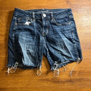 American Eagle Outfitters Distressed Blue Jean Shorts